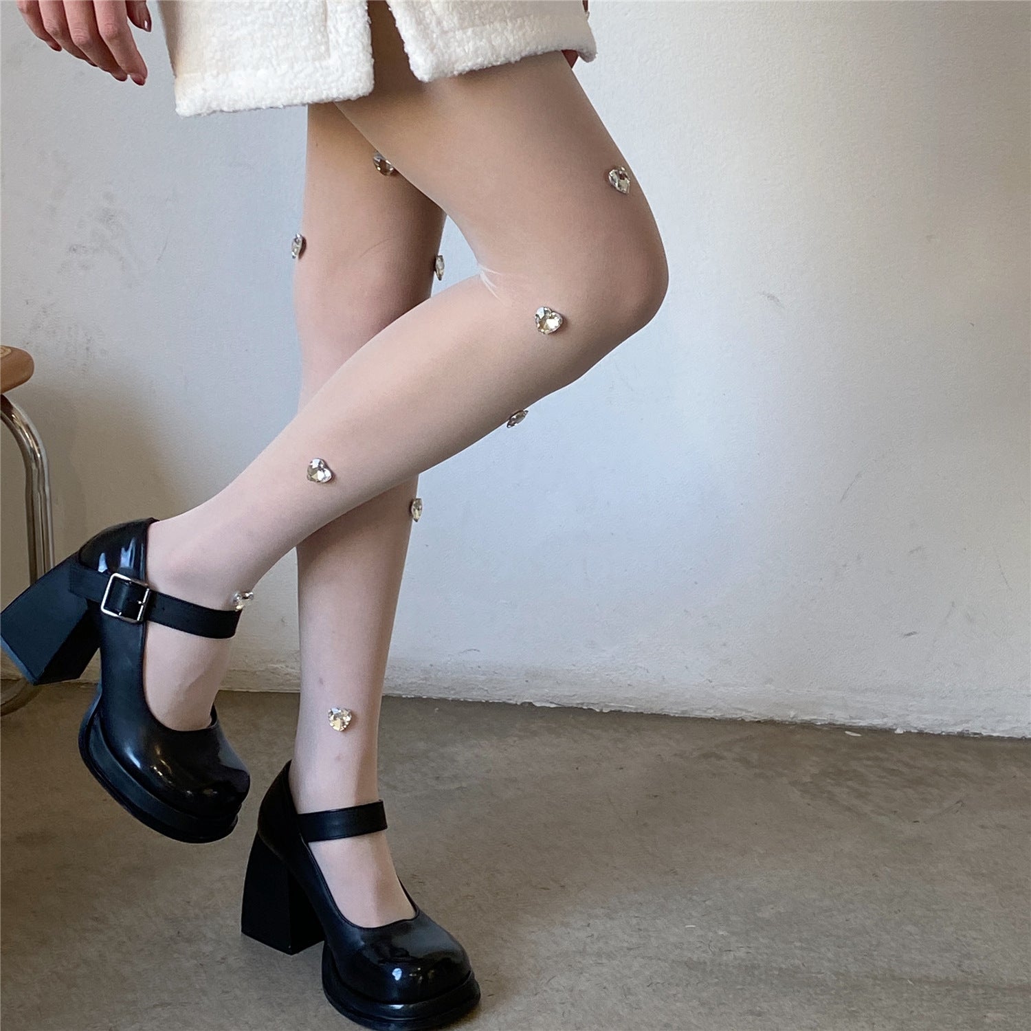 ELEGANCE SEXY DIAMOND HEART PANTYHOSE STOCKINGS | 3 COLOR