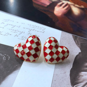 AWW WAFFLE HEART | VINTAGE STYLE EARRINGS