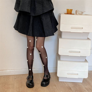 ELEGANCE SEXY DIAMOND HEART PANTYHOSE STOCKINGS | 3 COLOR